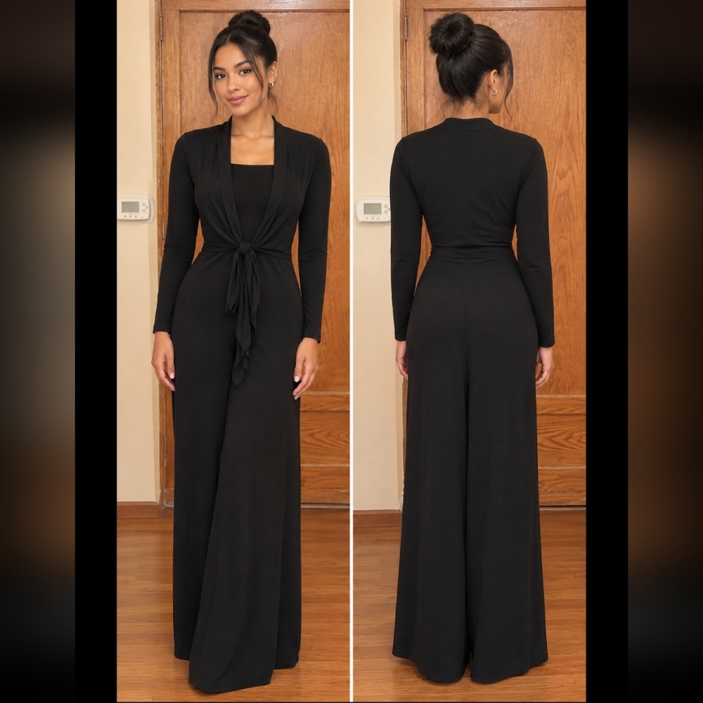 ALICE + OLIVIA SIZE MEDIUM Elegant Black Maxi Dress